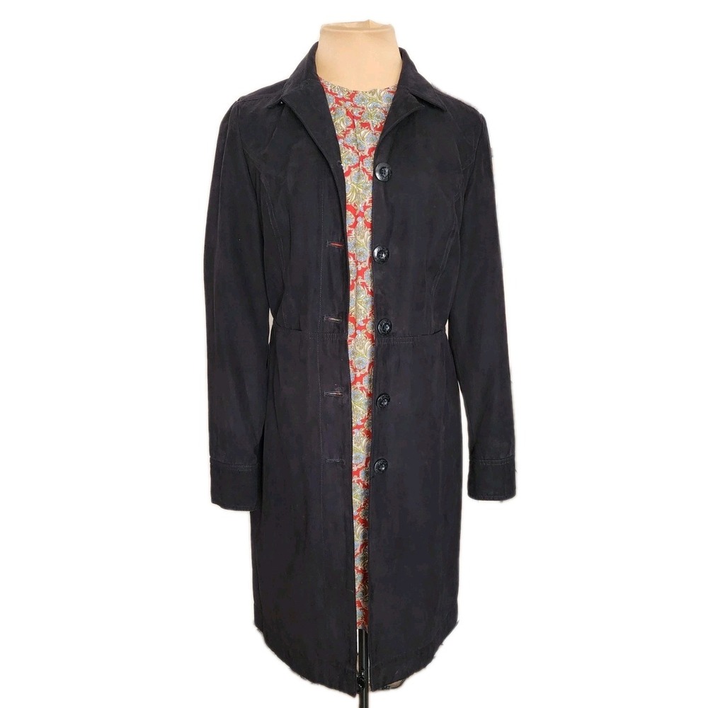 Vintage Guess Black Lightweight Trench‎ Coat Women's Small